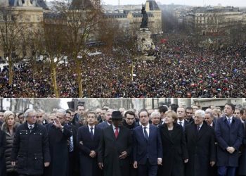 Աշխարհի Աւելի Քան  50 Ղեկավարներու Մասնակցութեամբ`.  Փարիզի Մէջ Ֆրանսացիներու  Միասնականութեան Եւ Ահաբեկչութեան Դէմ  Պատմական Քայլարշաւ
