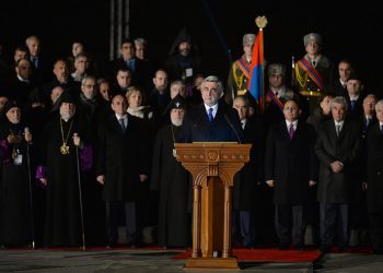 Ծիծեռնակաբերդի  Յուշահամալիրին Մէջ Հրապարակուեցաւ Հայոց Ցեղասպանութեան  100-րդ Տարելիցի Համահայկական Հռչակագիրը