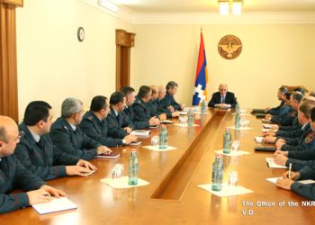Նախագահ Սահակեան Արցախի Ոստիկանապետին  Հետ Քննարկած Է Բերձորի Դէպքը