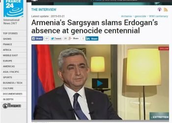 Նախագահ Սերժ Սարգսեան «Ֆրանս-24»-ի  Եթերով Քննադատած Է Էրտողանը