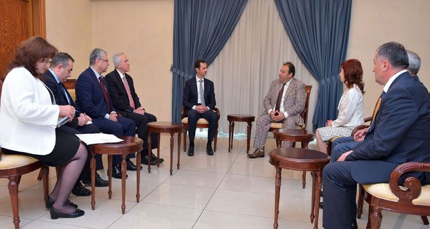 6-04-15_Assad-Armenian-delegation