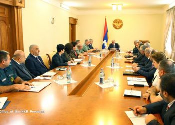 Լեռնային Ղարաբաղի Հանրապետութեան  Անվտանգութեան Խորհուրդի Նիստին  Քննարկուած Է Սահմանին Վրայ Տիրող Վիճակը