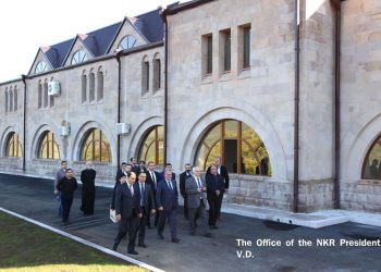 Նախագահ Սահակեան Այցելեց  Արցախի Մէջ Կառուցուող Մատենադարանը