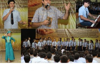 Քոլեճի Աշակերտութեան Մէկական Գիրք Նուիրելով`  Ազգ. Լեւոն Եւ Սոֆիա Յակոբեան Քոլեճը Թարգմանչաց Տօնակատարութեամբ Կը Պանծացնէ Հայ Գիրքն Ու Հեղինակը