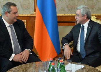 Նախագահ Սարգսեան Եւ Յունաստանի Պաշտպանութեան  Նախարարը Քննարկած Են Լեռնային Ղարաբաղի Տագնապը