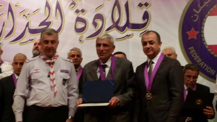 ՀՄԸՄ-ական Նուպար Ռումուլեան Պարգեւատրուեցաւ Լիբանանի Սկաուտական Ֆետերասիոնին Կողմէ