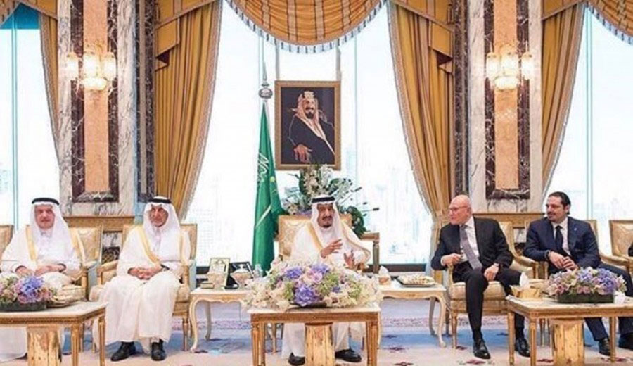 Սալման պըն Ապտել Ազիզ թագաւորը կ՛ընդունի վարչապետ Սալամը