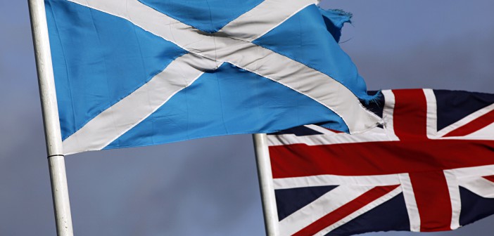 scottish and uk flags