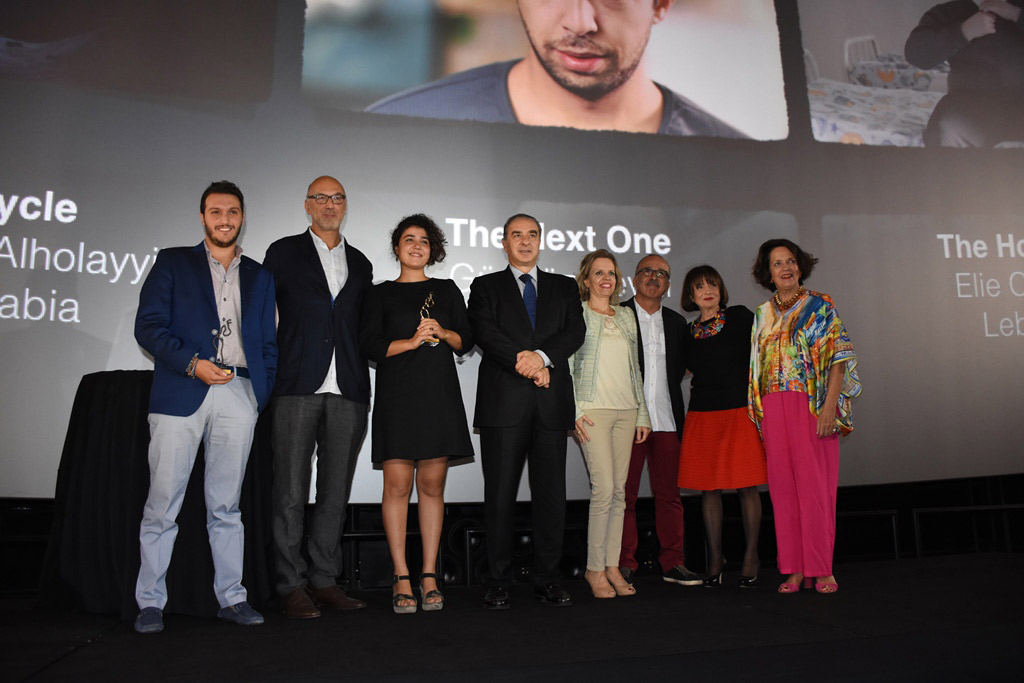 lebanese-winners-abboud-and-chahine-with-minister-pharaon-and-jury