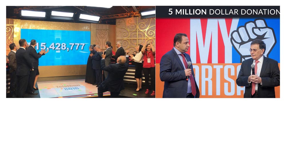 «Հայաստան» Համահայկական Հիմնադրամի 19-րդ «Թելեթոն»-ին Հանգանակուեցաւ 15.428.777 Ամերիկեան Տոլար