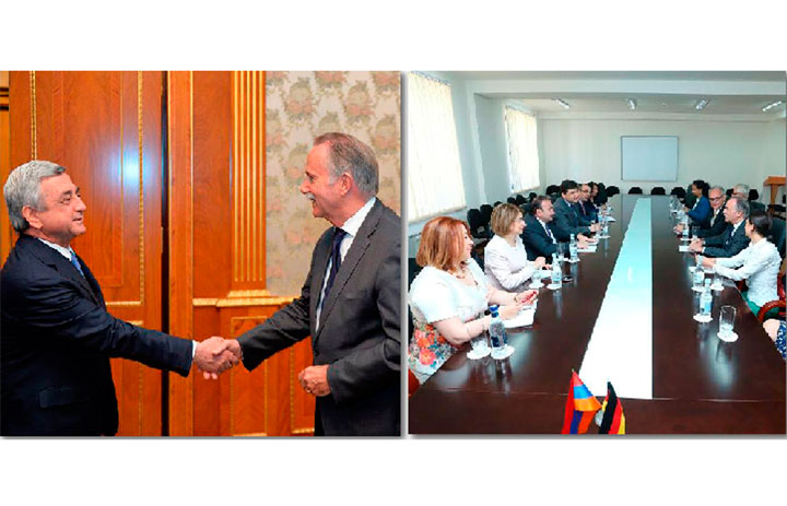 Նախագահ Սարգսեան Եւ Նախարար Մկրտչեան Ընդունած Են Գերմանիոյ «Կէօթէ» Հիմնարկին Նախագահը