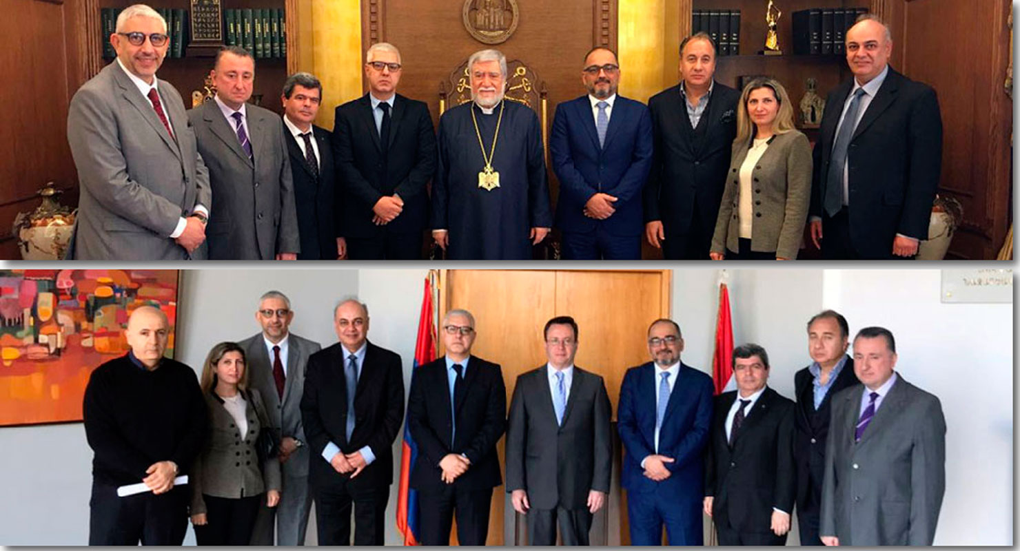 Այցելութիւն Ն.Ս.Օ.Տ.Տ. Արամ Ա. Կաթողիկոսին Եւ Հայաստանի Հանրապետութան Դեսպանին