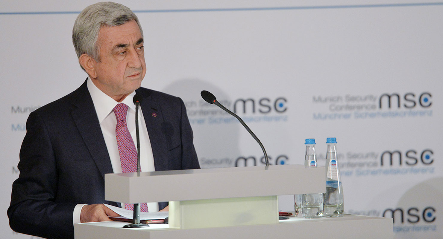 Միւնիխի Մէջ.  «Նոր Պայմաններու Լոյսին Տակ Թուրքիոյ Հետ  Բանակցութիւնը Պէտք Է Ընթանայ  Նոր Փաստաթուղթի Շուրջ»  Յայտարարեց Նախագահ Սարգսեան