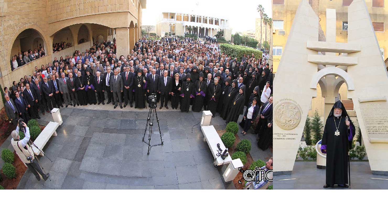 Հայաստանի Հանրապետութեան 100-Ամեակի Յուշակոթողի Բացում Անթիլիասի Մայրավանքին Մէջ