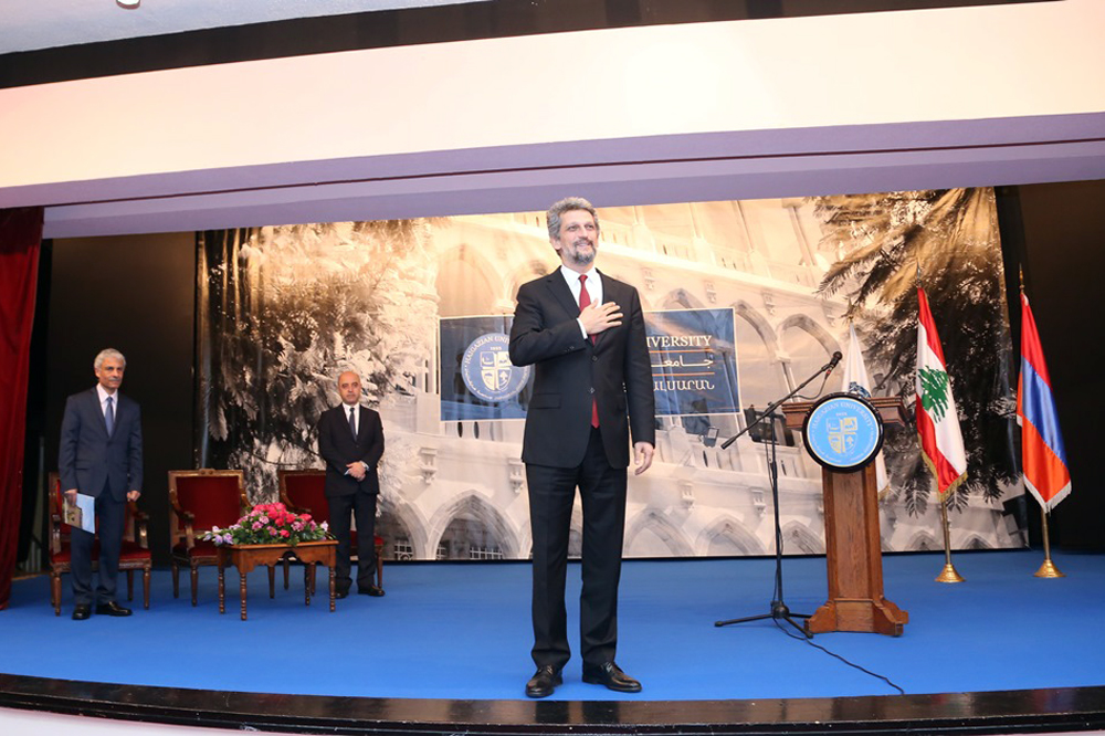 Թուրքիոյ Ազգային Մեծ Ժողովի Անդամ Կարօ Փայլանի Հրապարակային Բանախօսութիւնը Հայկազեան Համալսարանին Մէջ