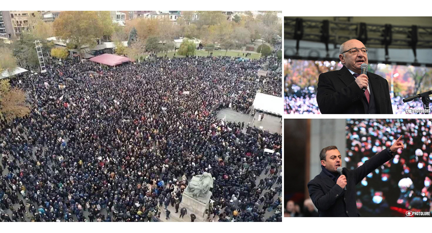 «Առանց Նիկոլի Հայաստան» Խորագիրով Համաժողովրդական Բազմամարդ Հանրահաւաք Եւ Երթ Երեւանի Մէջ