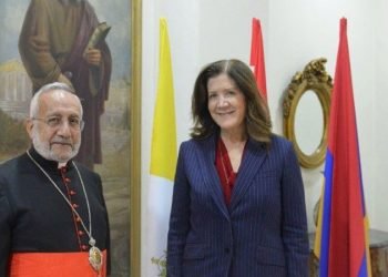 Լիբանանի Մէջ Միացեալ Նահանգներու Դեսպանը Հանդիպում Ունեցաւ Հայ Կաթողիկէ Պատրիարքին Հետ