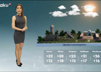 Պաքու Հանրային Պատկերասփիւռի Կայանէն  Եղանակի Տեսութեամբ Հայաստանի  Հանրապետութիւնը Կը Ներկայացնէ Իբրեւ Ազրպէյճան