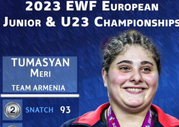 Եւրոպայի Ծանրաբարձութեան  Ախոյեանութիւն.  Մերի Թումասեան` Եւրոպայի  23 Տարեկանէն Վար Փոխախոյեան