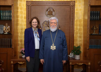 Լիբանանի Մէջ Միացեալ Նահանգներու Դեսպանը Այցելեց Արամ Ա. Կաթողիկոսին