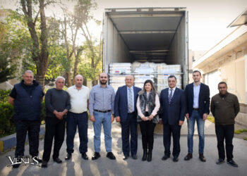Հայաստանի Հանրապետութեան Մարդասիրական Օժանդակութեան Շարասիւնը «Մարգարա» Անցակէտէն Անցնելով Հասաւ Հալէպ