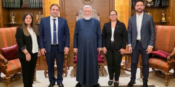 Հաղորդագրութիւն.  ՀՄԸՄ-ի Լիբանանի Շրջանային Վարչութիւնը Արամ Ա. Կաթողիկոսը Հրաւիրեց Նաւասարդեան Խաղերու Բացման Հանդիսութեան